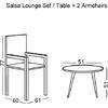 Σετ κήπου- βεράντας 3 τεμαχίων SALSA Lounge Set Καθιστικό Μέταλλο Μαύρο - Γυαλί - Wicker Φυσικό: Τραπεζάκι+2 Πολυθρόνες [Ε-00021709] Ε274,S - Ανακάλυψε ποιοτικά και μοντέρνα Σετ Κήπου-Βεράντας και Έπιπλα για όλους τους χώρους από το Οikonomou-shop.